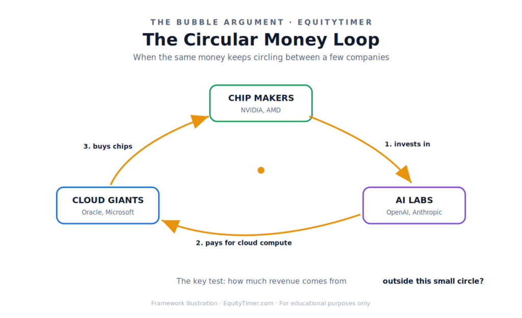 The “circular money flow” concern. The key question is how much revenue comes from outside this small group of companies.